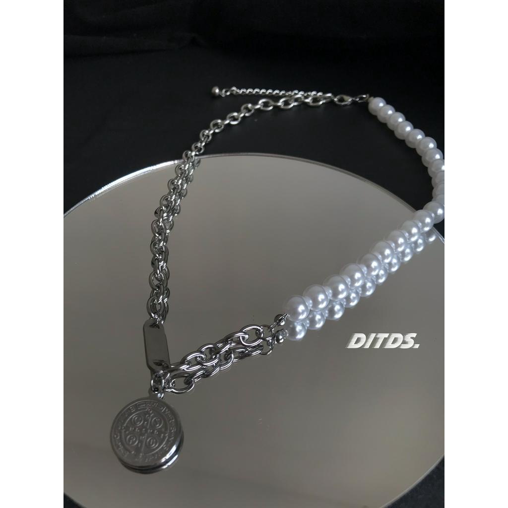 Dây Chuyền Đính Hạt Ngọc Trai Phong Cách Retro