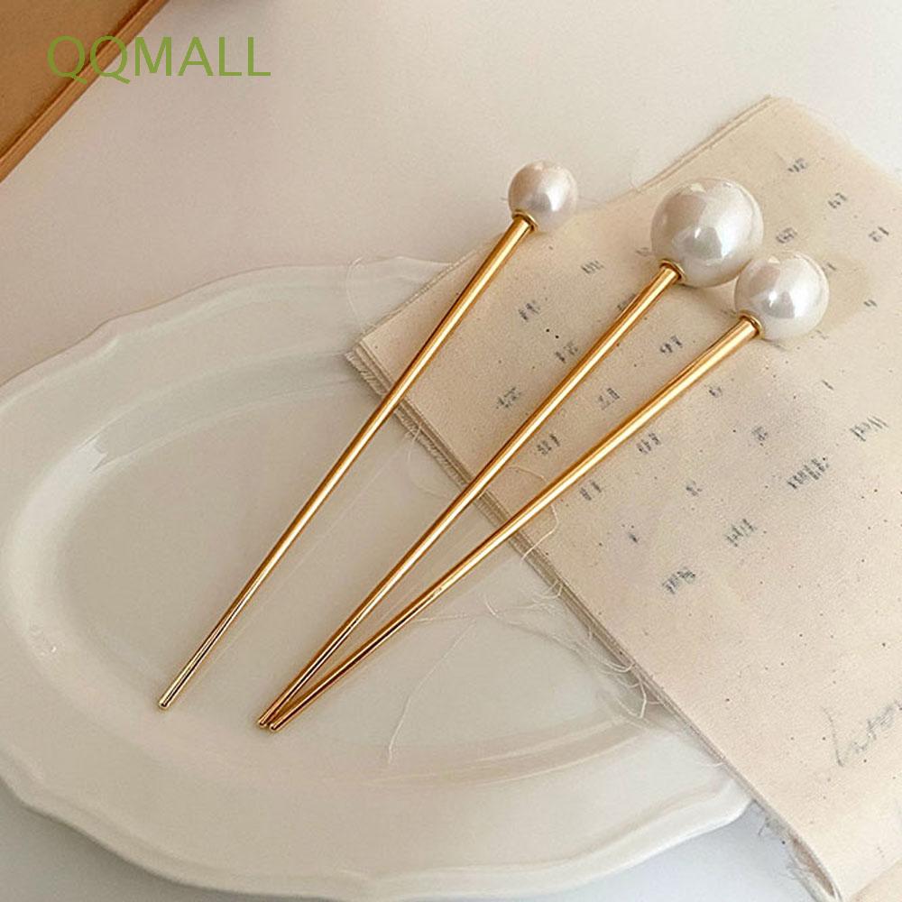 Trâm Cài Tóc Làm Từ Kim Loại Hình Chữ U Đính Ngọc Trai Phong Cách Vintage Cho Cô Dâu