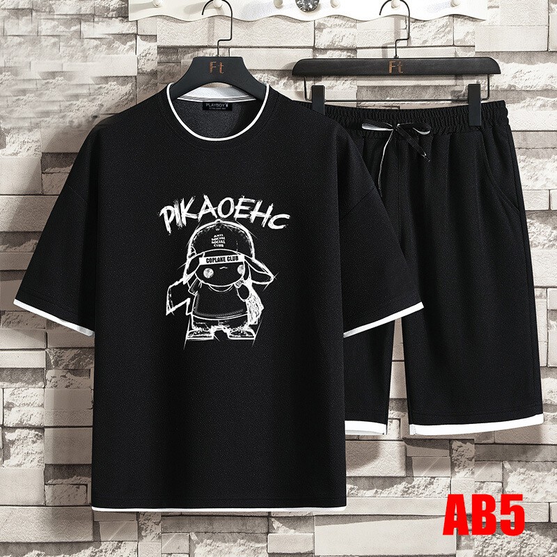 Bộ quần áo nam cộc tay họa tiết hoạt hình