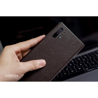 Miếng Dán Da Bò Thật Cho Samsung s10 plus Màu Nâu Đất (M09)