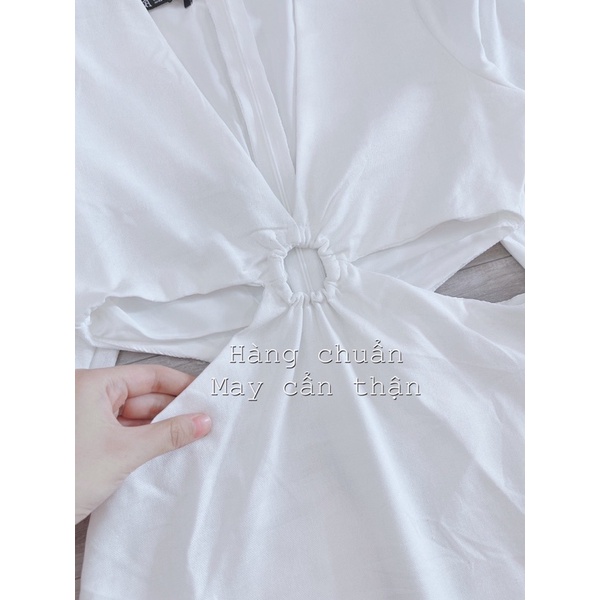 VÁY TRẮNG KHOÉT EO