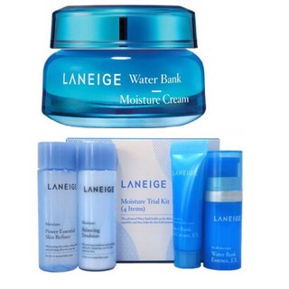 DEAL - Kem dưỡng ẩm chuyên sâu Laneige Water Bank Moisture Cream  tặng bộ kit dưỡng ẩm 4 món. cam kết auth 100%