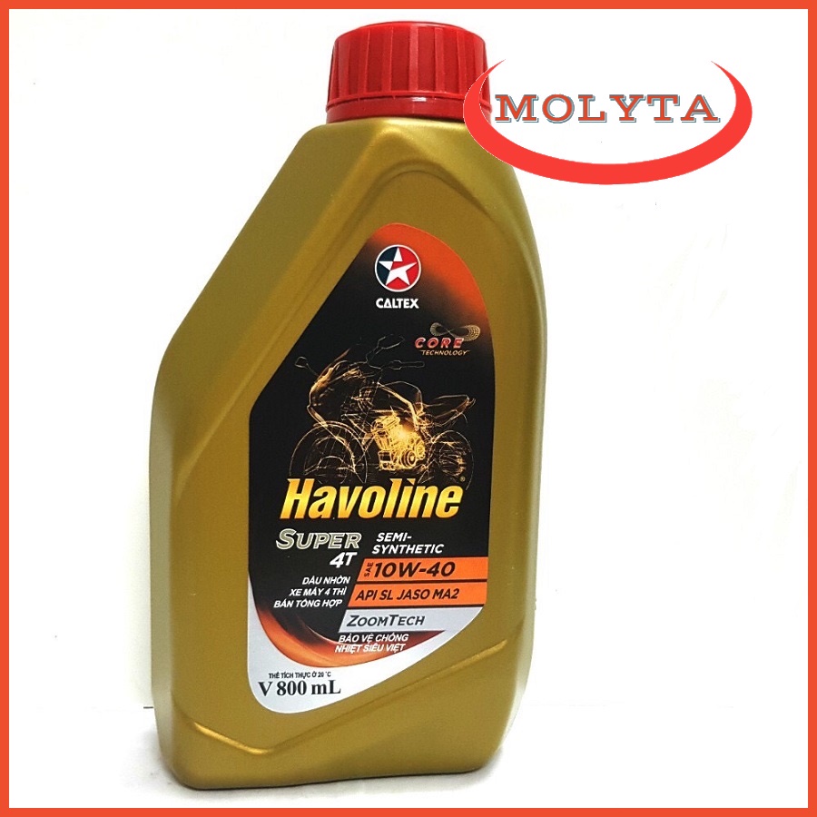 Nhớt Xe Số Caltex SEMI Havoline 10W40 - Dầu Nhớt 4T Bán Tổng Hợp Xe Máy, Xe Côn Tay, Exciter, Winner, Raider, Wave