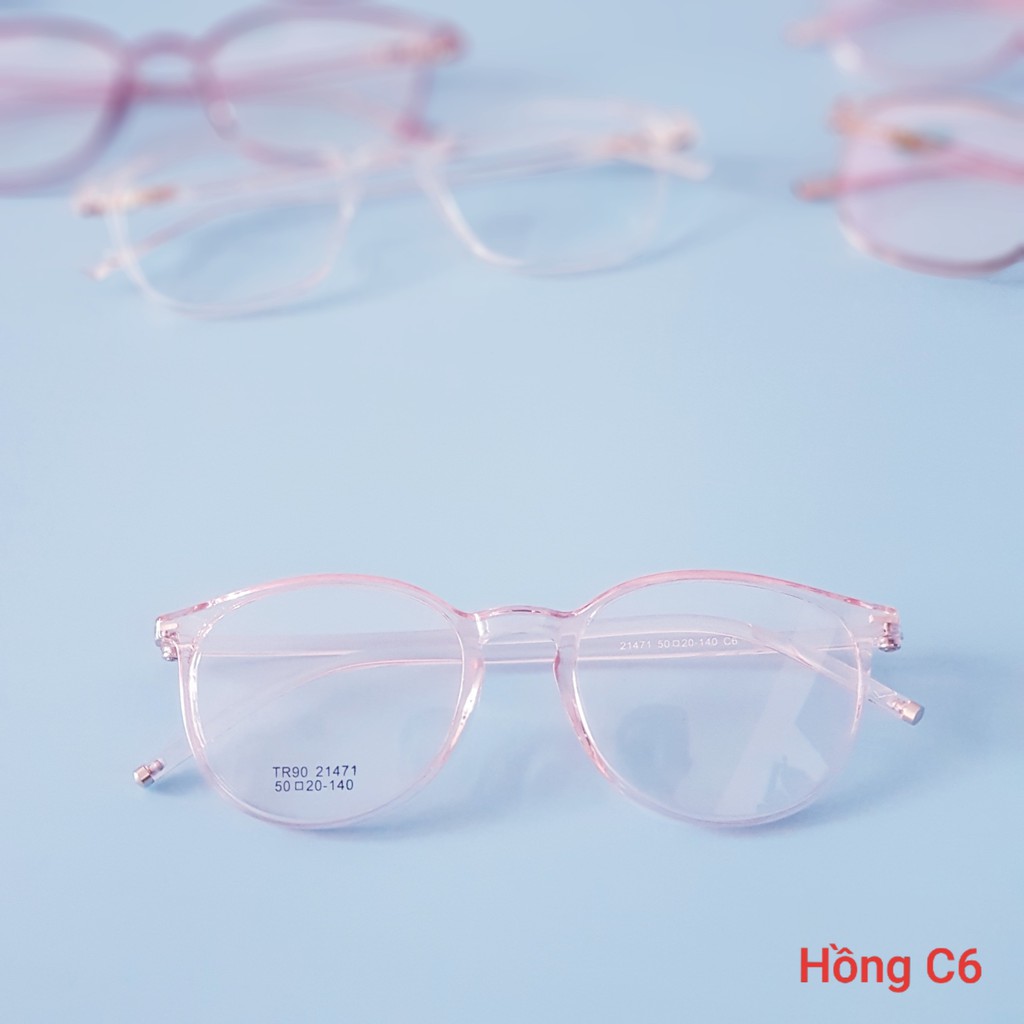 Mắt kính gọng dẻo hàn quốc cao cấp - kính mát giả cận nam nữ Tr90 21471 unisex AH163 | BigBuy360 - bigbuy360.vn