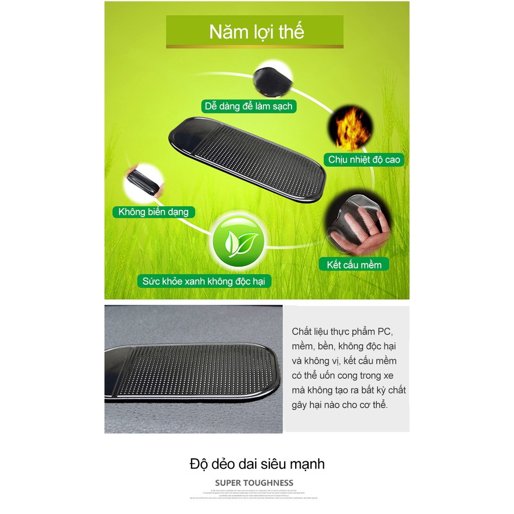 Tấm lót silicon cho điện thoại di động, ổn định trong xe hơi, điện thoại di động pad chống trượt (1pc) | BigBuy360 - bigbuy360.vn