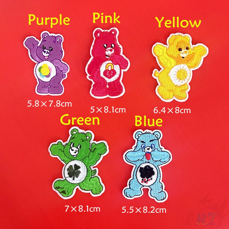 ☸ Cartoon：Care Bears Patch ☸ 1Pc Cartoon Bear Diy Sew On Iron On Badges Patches