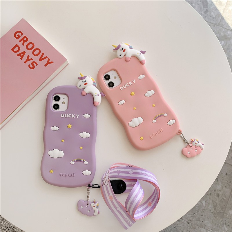 IPhone case-iPhone 11 Pro Max / iPhone12 / iPhone X / iPhone 7 Plus / iPhone 8 / iPhone 6 cloud unicorn sunscreen case