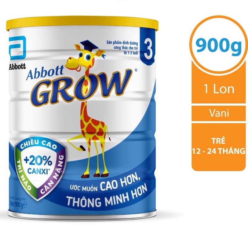 Sữa bột Abbott Grow 3 lon 900g