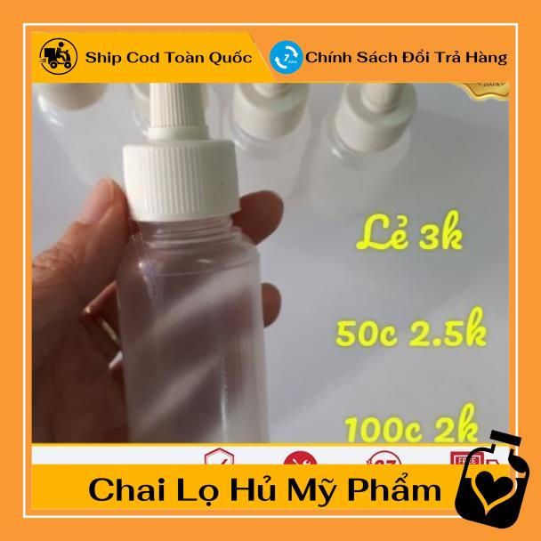 [TOP GIÁ RẺ] Chai nhựa mềm nhỏ giọt AC 50ml,100ml chiết dung dịch ,Xưởng Chai Lọ