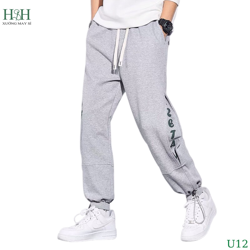 Quần jogger nam nữ, quần dài chất liệu nỉ cao cấp phong cách trẻ trung H&amp;H