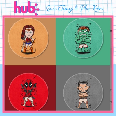 Miếng lót chuột, mouse pad chuột siêu anh hùng nhỏ dùng cho học sinh sinh viên dân văn phòng