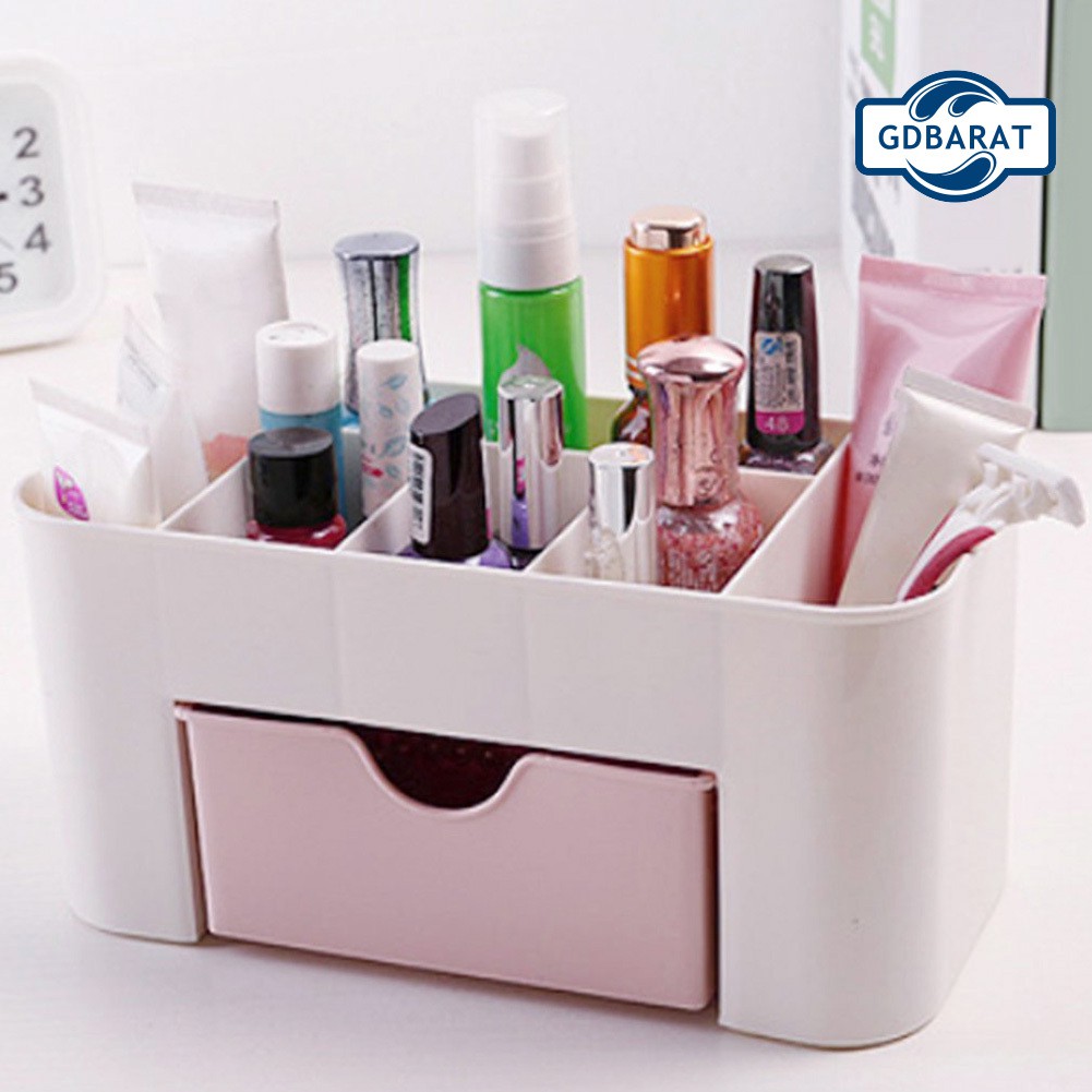 Hộp Nhựa Nhiều Ngăn Đựng Đồ Trang Điểm Để Bàn Tiện Dụng