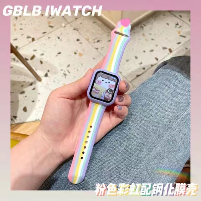 Dây Đeo Đồng Hồ Bằng Silicone Màu Đen Cho Apple Watch 49mm 45mm 41mm 42mm 38mm 40mm 44mm Series ultra 8 7 6 5 4 3 2 1