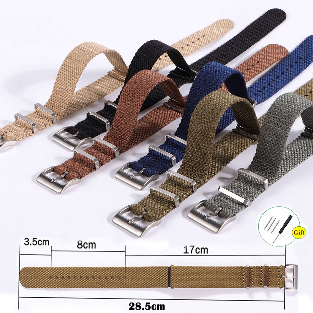 Dây Đeo Nylon Thể Thao Bền Bỉ Cho Đồng Hồ Samsung watch 3 41mm 45mm Huawei watch GT 20mm 22mm