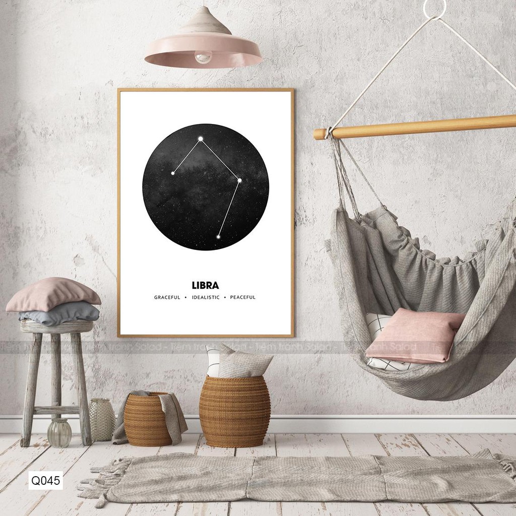 Tranh canvas cung hoàng đạo trang trí không gian.Size khác khách lh