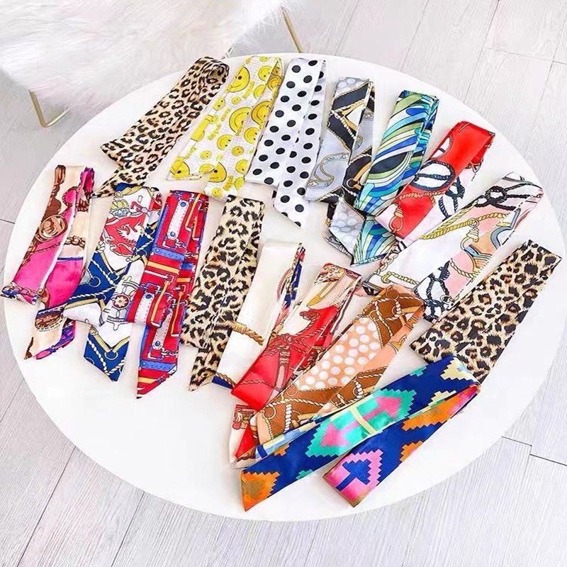 Khăn lụa Linh Store buộc tóc Turban choàng quàng cổ, Cột Tóc, quấn túi