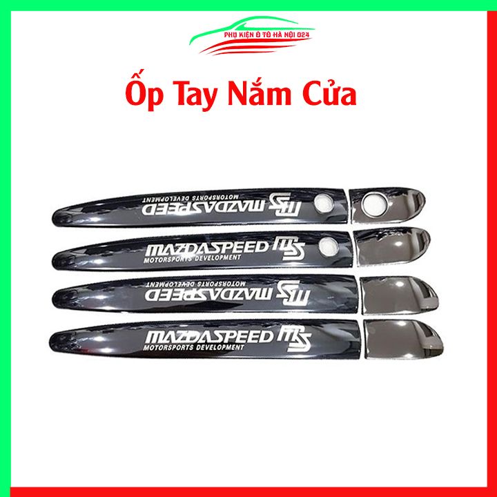 Ốp tay hõm Mazda 3 2015-2019 vân titan chống trầy bảo vệ cửa xe ô tô
