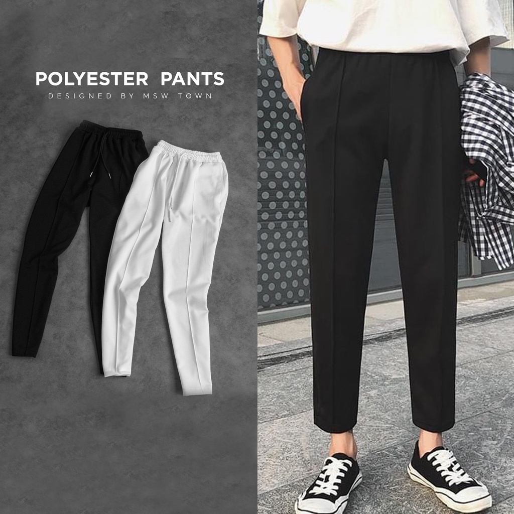 Quần dài Polyester Trơn MSW Town , trackpant nam nữ Unisex thời trang