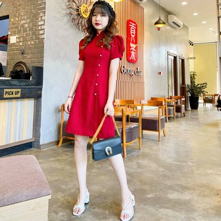 ĐẦＭ ĐỎ CỔ TÀU NÚT LỆCH