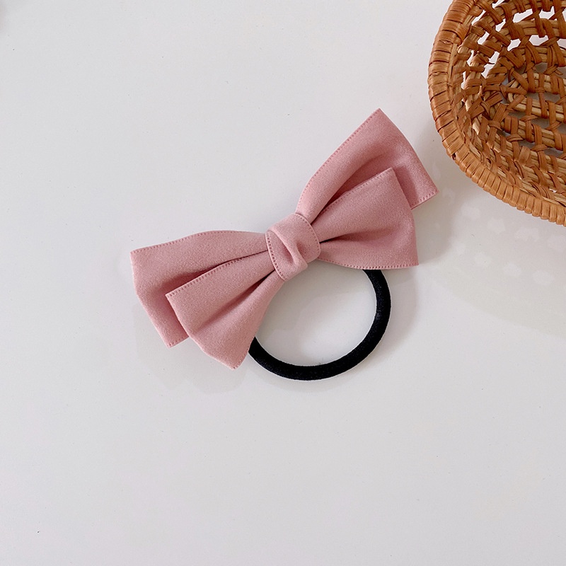 Dây buộc tóc thắt nơ bằng vải nhiều màu phong cách Hàn Quốc cho nữ