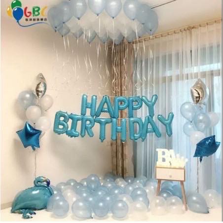 SET TRANG TRÍ SINH NHẬT chọn màu SP-0006 (Tặng kèm băng dính + bơm tay+ dây buộc bóng)