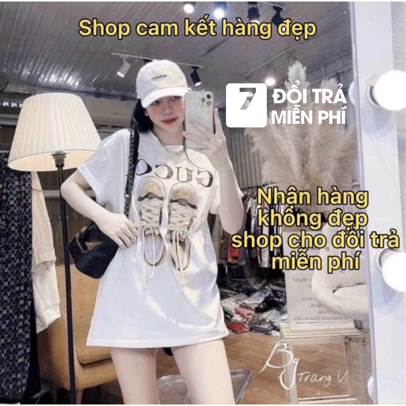 Áo thun cotton đôi giày chất đẹp, Tổng hợp mẫu áo phông nữ chất thun loại loại /thoitrangsvtn