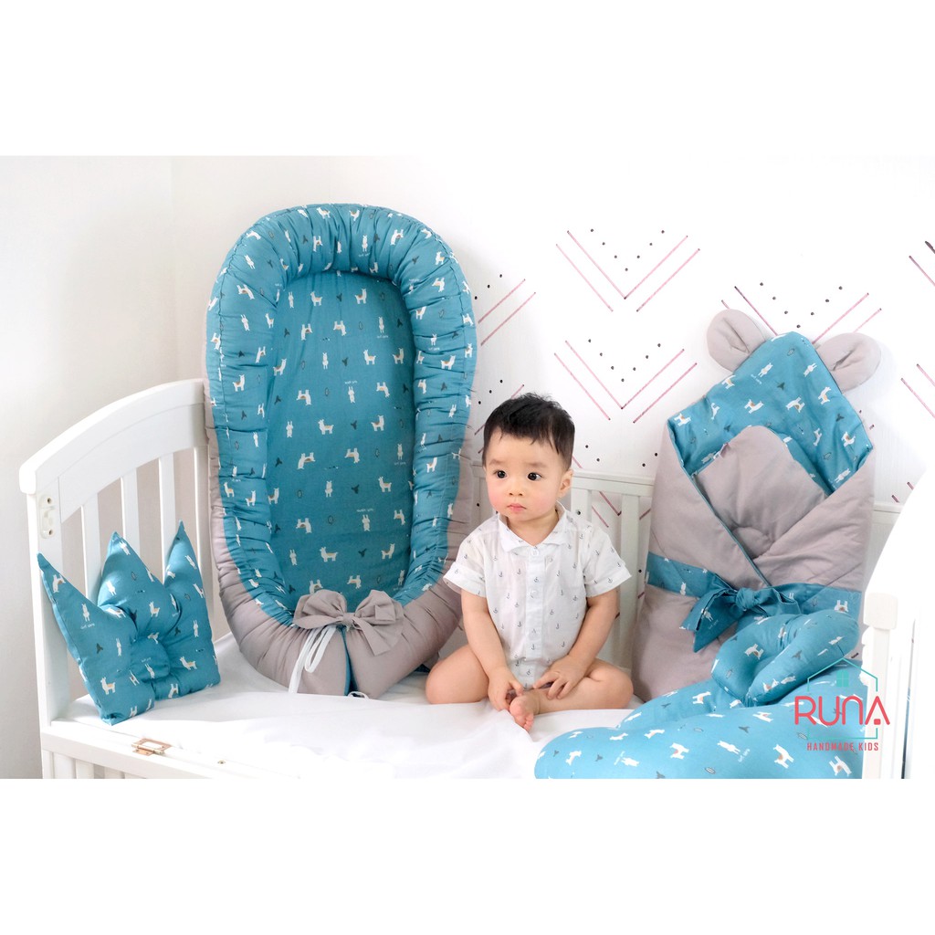 Nôi vải sơ sinh RUNA KIDS cho trẻ sơ sinh - Chất liệu vải Satin cao cấp mềm mịn, thoáng mát, an toàn cho da bé