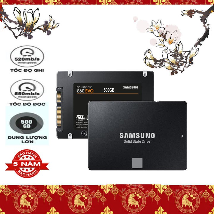 Ổ cứng SSD Samsung 860 Evo 500GB 2.5-Inch SATA III (MZ-76E500BW) - Bảo Hành 1 Đổi 1
