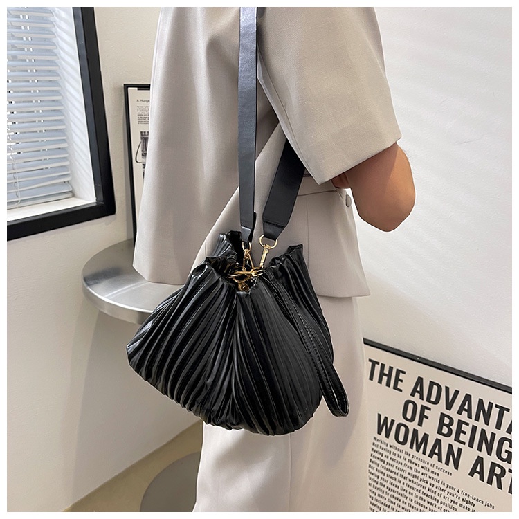 Túi Xách JASMIN NOIR Bucket Kẻ Sọc Thiết Kế Đơn Giản Thời Trang Cho Nữ
