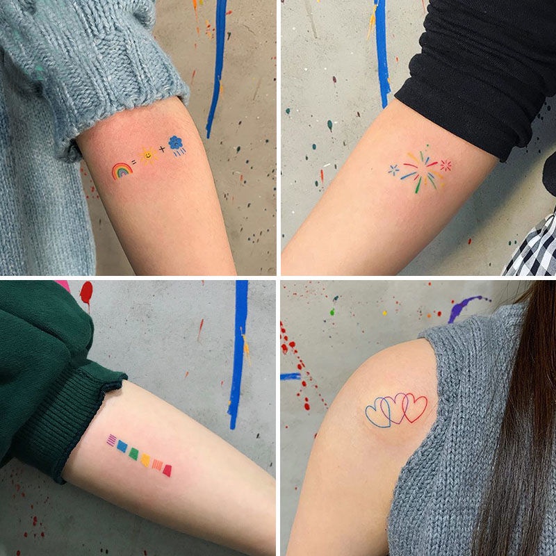 Miếng Dán Hình Xăm Tạm Thời Chống Thấm Nước Lâu Trôi Dễ Thương Cho Nữ