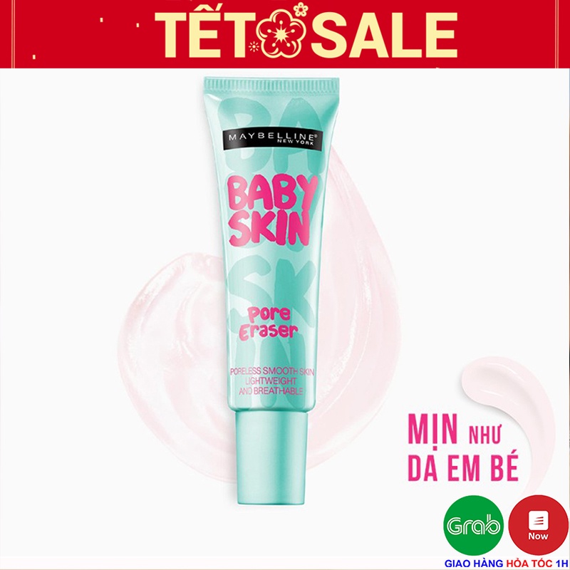 Kem lót Baby Skin mịn da che khuyết điểm Maybelline New York Pore Eraser Primer 22ml