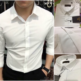 Áo sơ mi trắng sữa chất lụa mịn, mềm giá gốc tận xưởng của Tmans