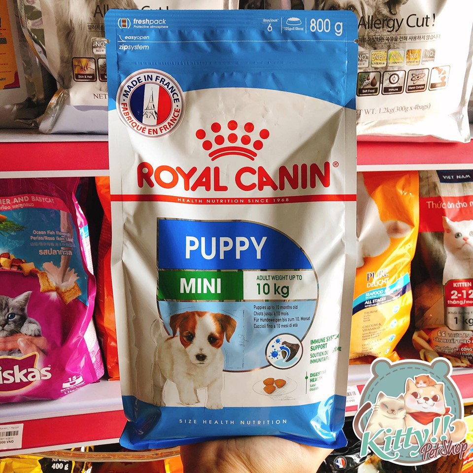 Thức ăn hạt Royal Canin Mini Puppy dành cho chó con giống nhỏ túi 800g