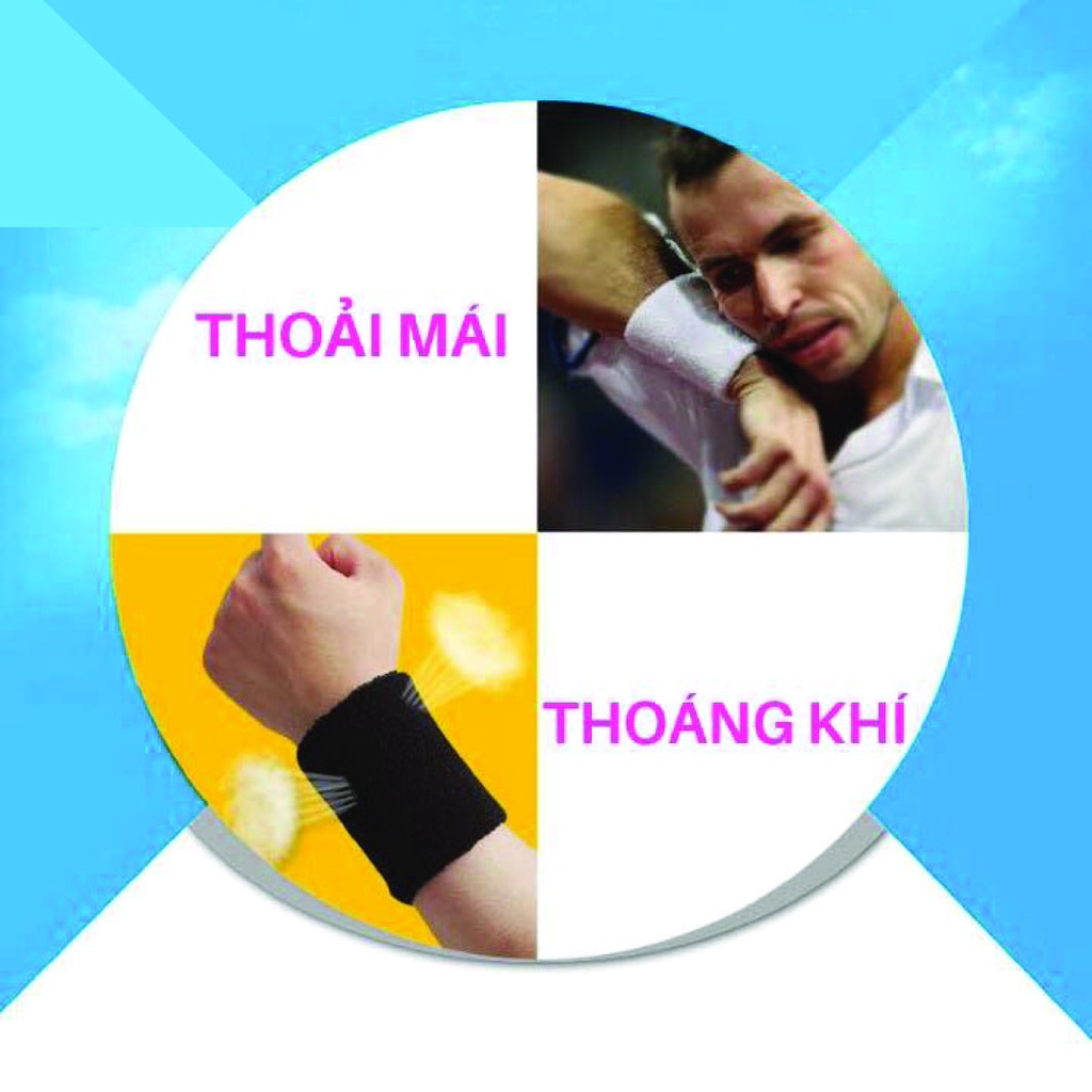 Băng đeo cổ tay cotton thể thao chuyên nghiệp B2005