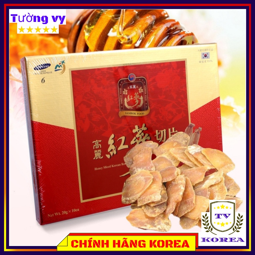 Hồng Sâm Thái Lát Tẩm Mật Ong Sambok Hàn Quốc, Hộp 200gr