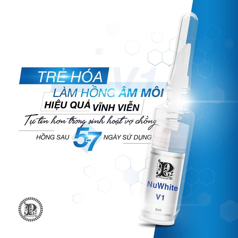 [Hàng Mỹ] Mibiti Prudente GIGA WHITE (5ml) Kem Làm Hồng Vùng Kín. Dòng NuWhite V1 - Sản Phẩm Số 1 Làm Hồng Trẻ Hóa Cô Bé