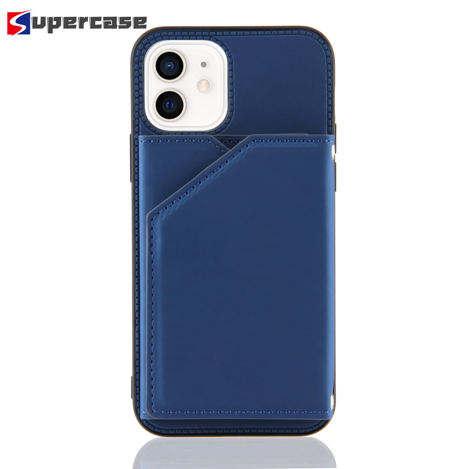 Ốp điện thoại mềm bằng da màu trơn tích hợp ví đựng thẻ cho iPhone 12 Mini 11 Pro XS Max XR X | BigBuy360 - bigbuy360.vn