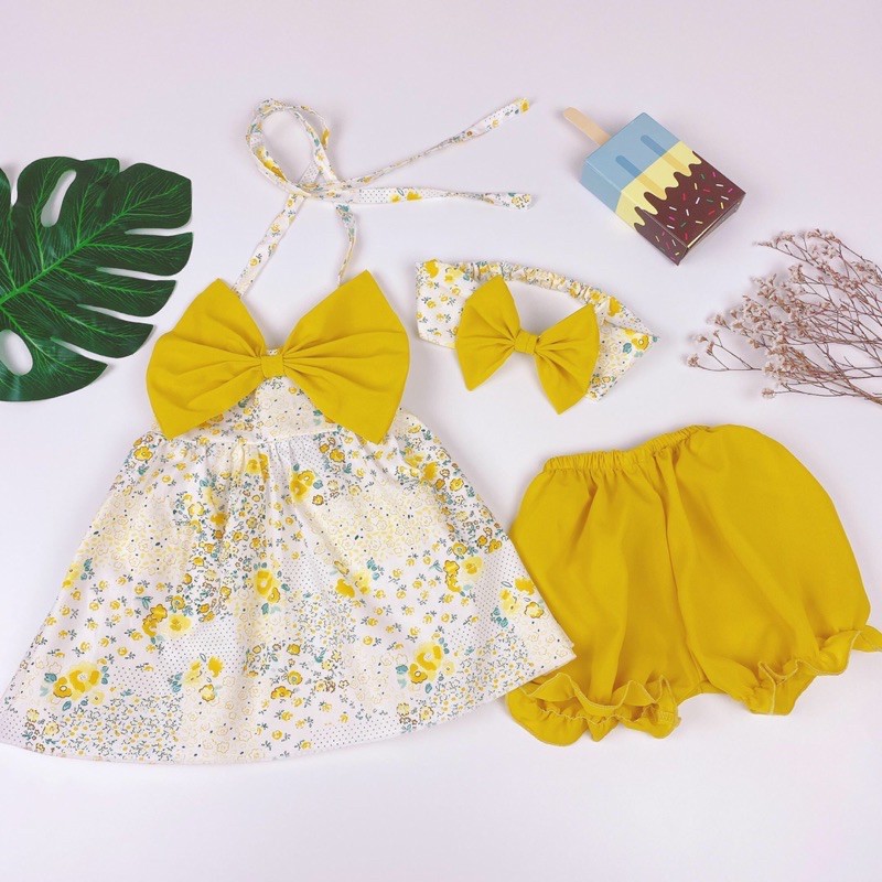 🎀 ĐẦM YẾM CỘT DÂY CHO BÉ YÊU (4-19kg)