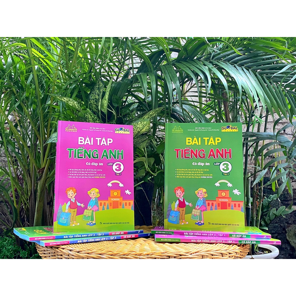 Sách - GLOBAL SUCCESS - Combo Bài tập tiếng anh lớp 3 tập 1 + tập 2 (có đáp án)