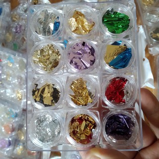 Giấy bạc trang trí móng giấy bạc va giấy vàng giá sỉ phụ kiện nail đồ nail giá rẻ hoài út Nail Store - Phụ kiện nail mxb