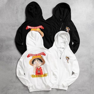 Áo Khoác Hoodie Dây kéo Hình LUFFY Mũ Rơm ❤️ Chất nỉ bông cotton - hàng cực xinh