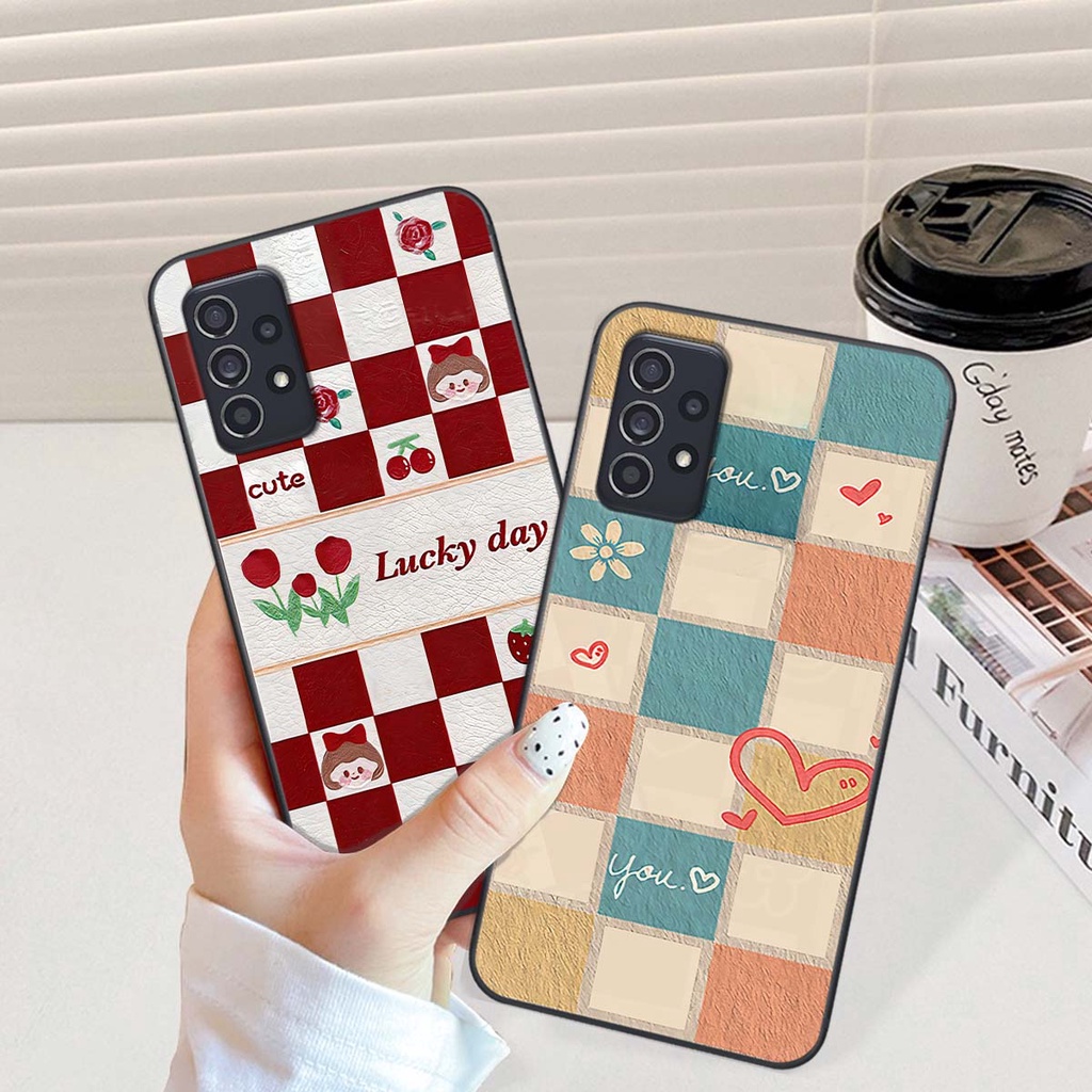 Ốp Samsung A32 / A52 / A72 caro trái tim cá tính, thời trang siêu đẹp, siêu phong cách