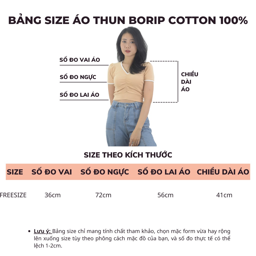 Áo croptop nữ cổ chữ V form ôm body T&amp;N TSHIRT COLLECTION, 9 màu năng động trẻ trung, vải thun Borip Cotton 100% A26150