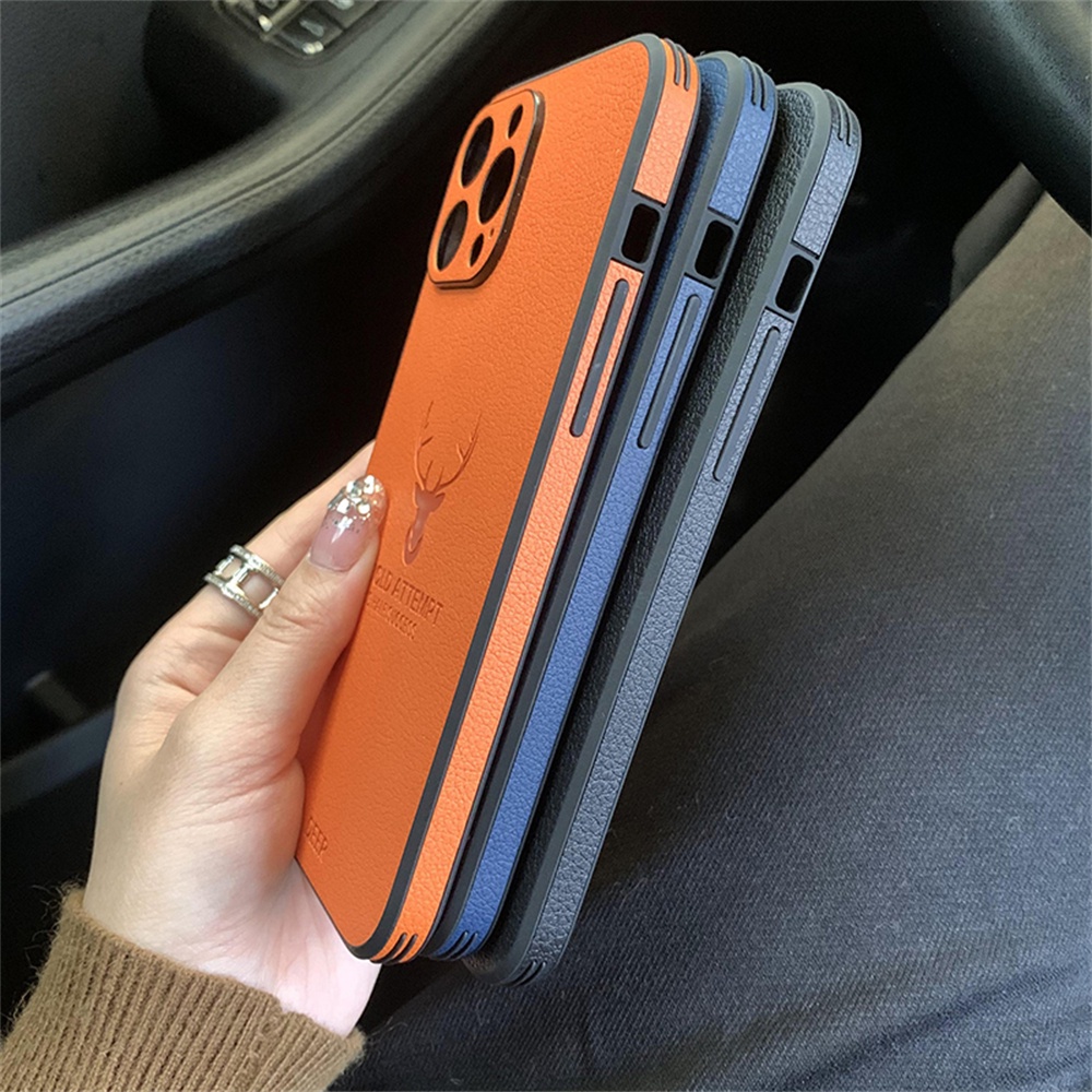 Ốp Điện Thoại Da Vintage Chống Sốc Bảo Vệ Camera Cho iPhone 13 12 11 Pro Max Promax XS Max XR X