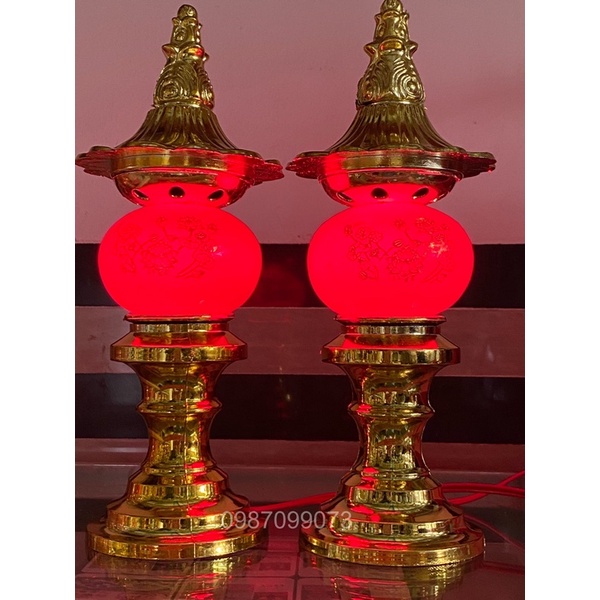 ĐÈN THỜ PHÁT TÀI 24CM CÓ DÂY TREO