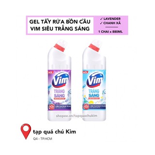 Gel tẩy rửa bồn cầu VIM siêu trắng sáng 880ML - hương Chanh Sả / Lavender