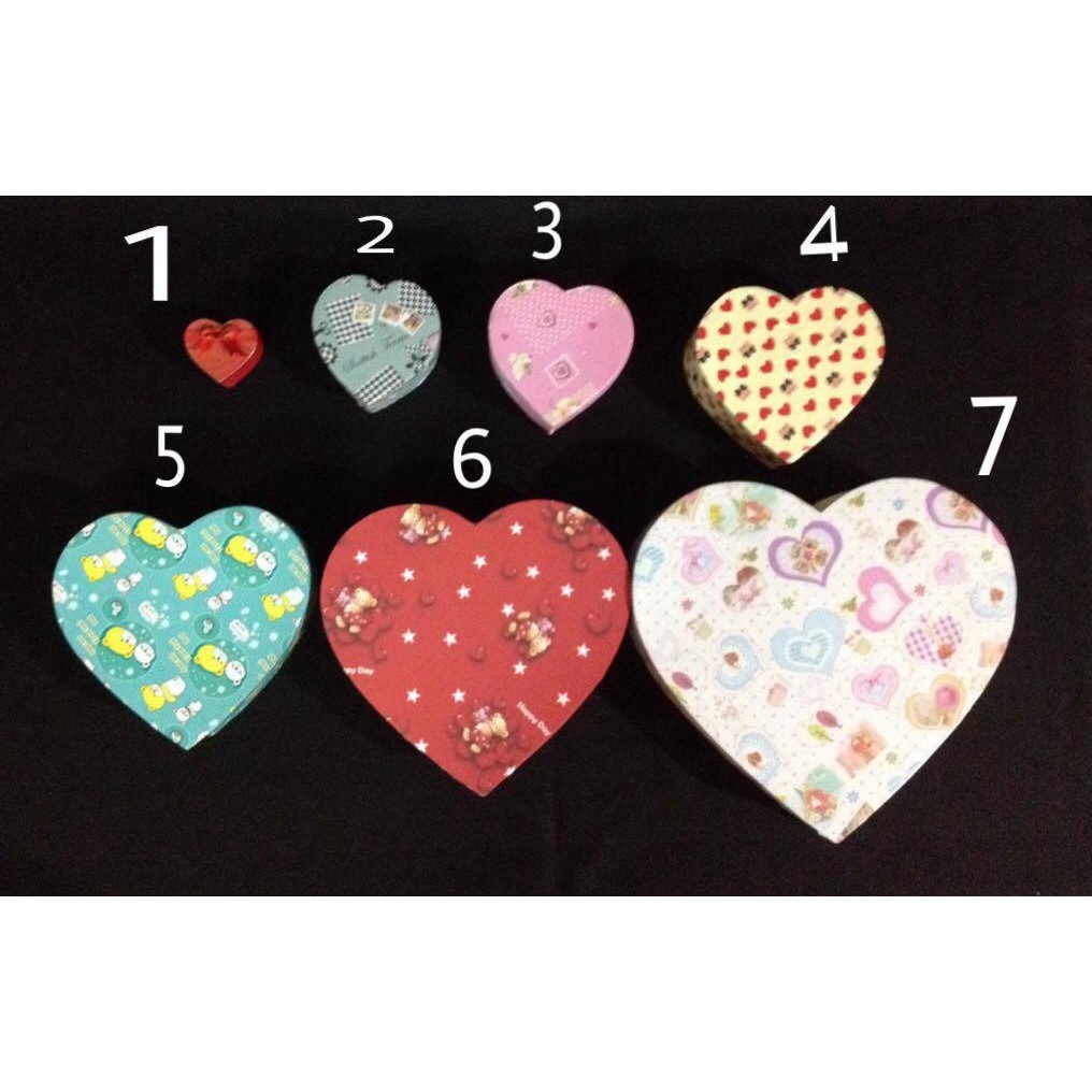 Hộp đựng quà hình tim đủ size : 15-20-25-35-40-50k