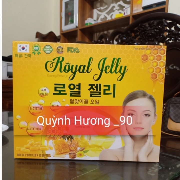 Viên uống ROYAL JELLY sữa ong chúa hộp 2 lọ x 30 viên giúp đẹp da chống lão hóa