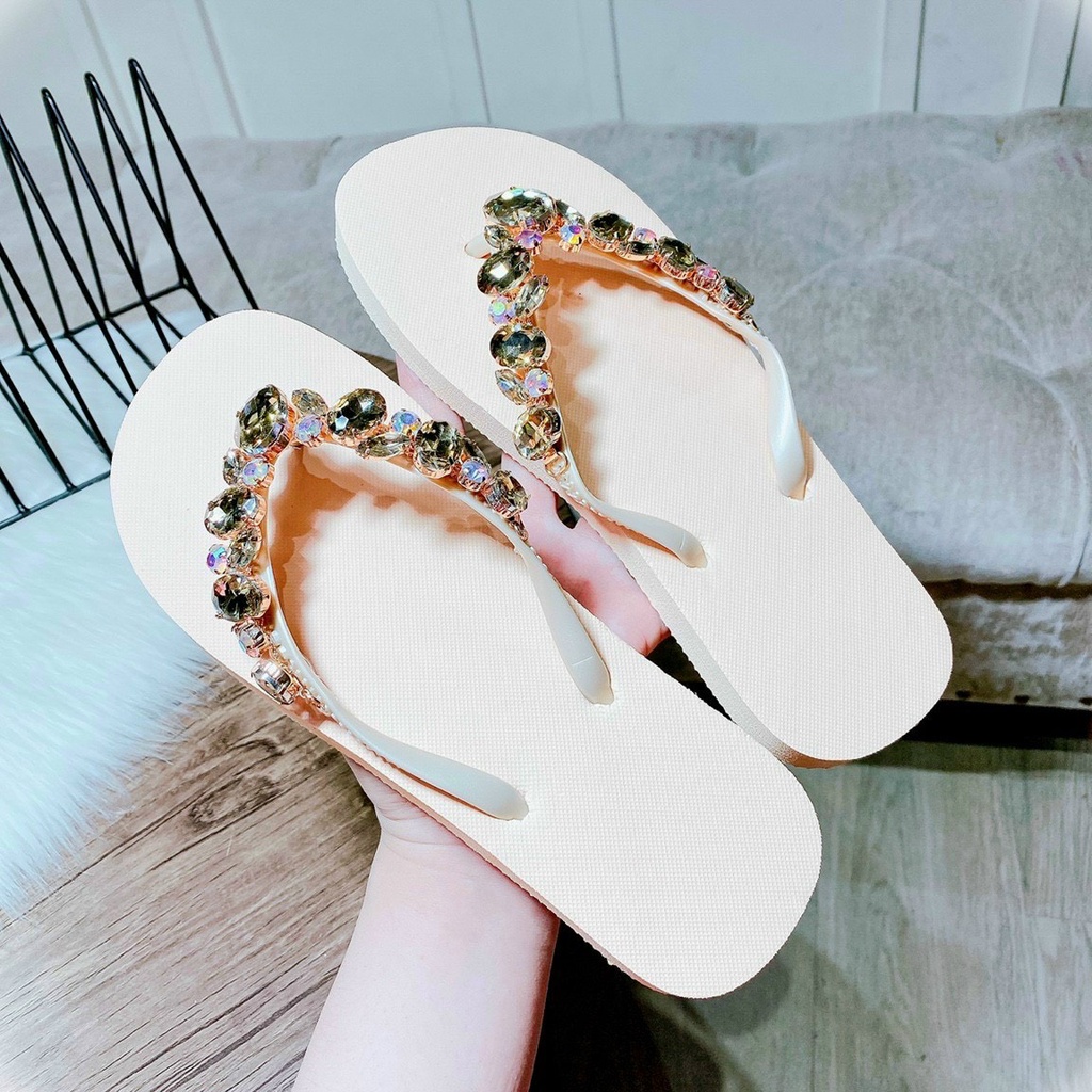 [Mã 33FASHIONSALE giảm 12% đơn 99K] dép kẹp nữ đính khoá cực xinh