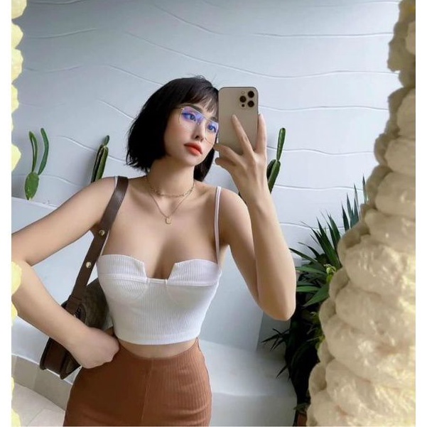 Áo 2 dây ngực cổ u hot girl mẫu siêu hot (Jk089)